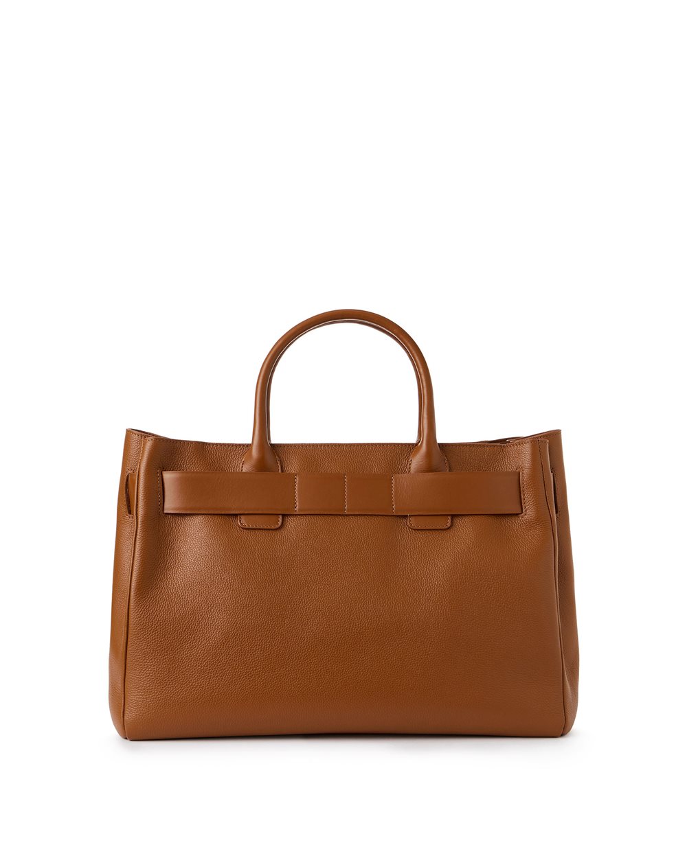 Willer leather maxi shopper bag in coccio color with smooth leather buckle and silver details - Iceberg - Official Website
