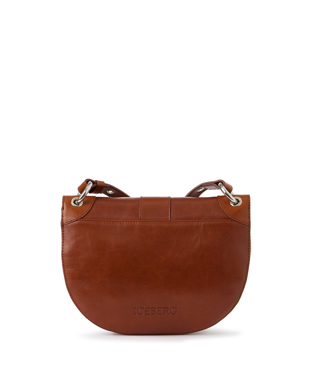 Lomar cowhide leather top handle bag in coccio color - Iceberg - Official Website