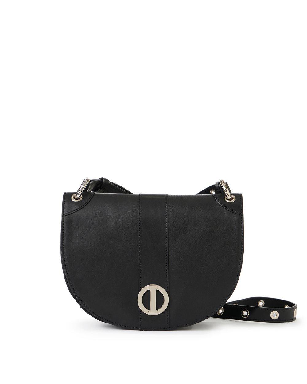 Black Lomar cowhide leather top handle bag - Iceberg - Official Website