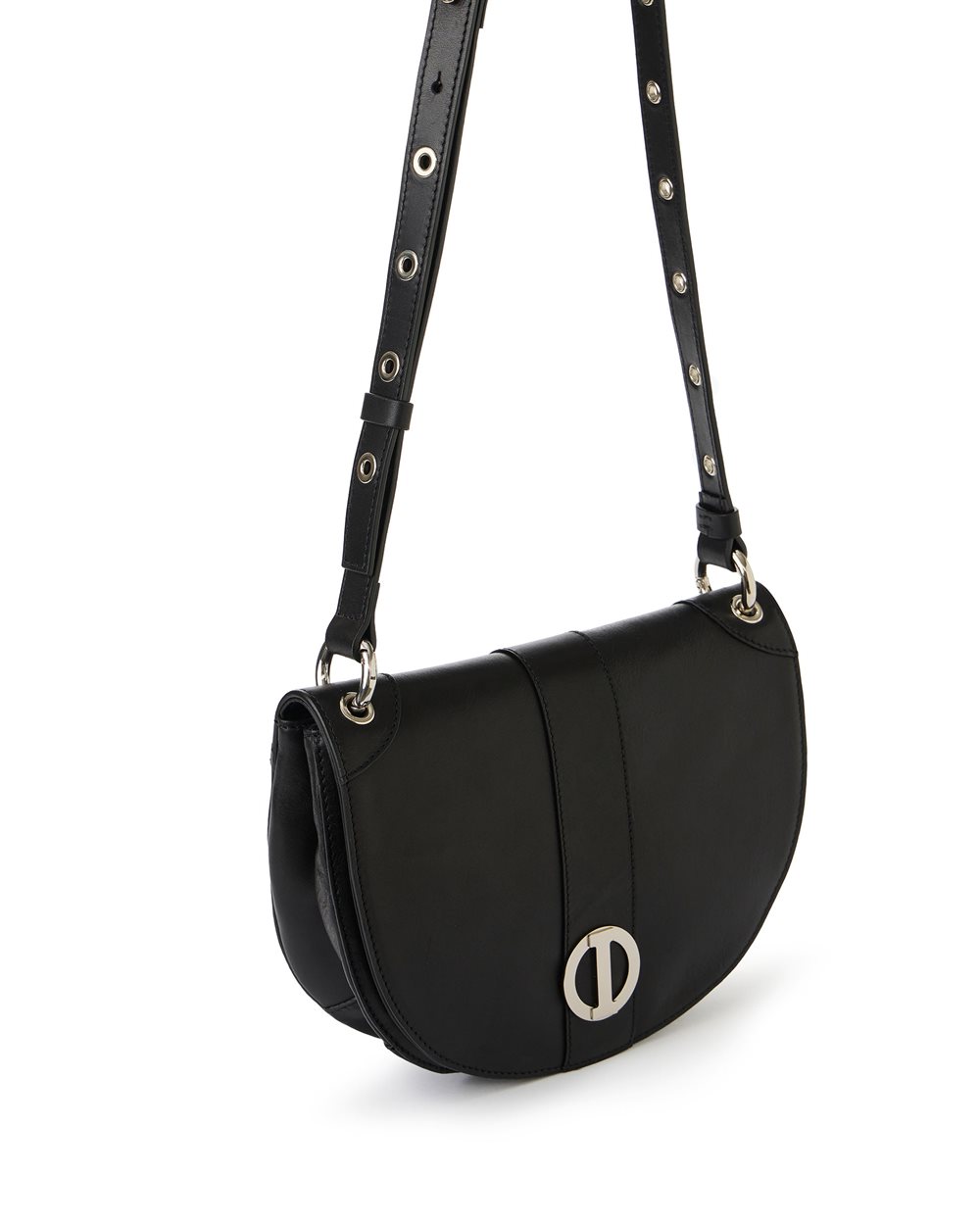 Black Lomar cowhide leather top handle bag - Iceberg - Official Website