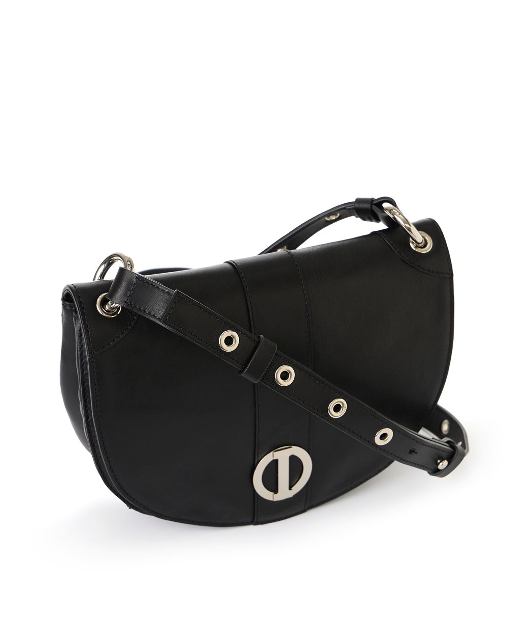 Black Lomar cowhide leather top handle bag - Iceberg - Official Website