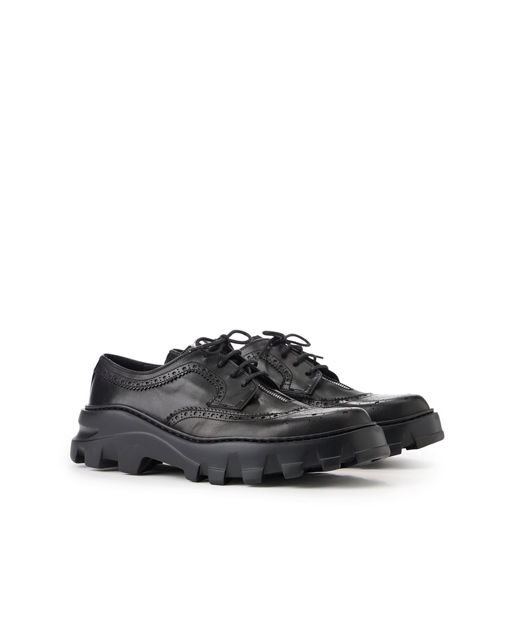 Black lace-up shoes with XL grooved sole in lightweight rubber - Iceberg - Official Website