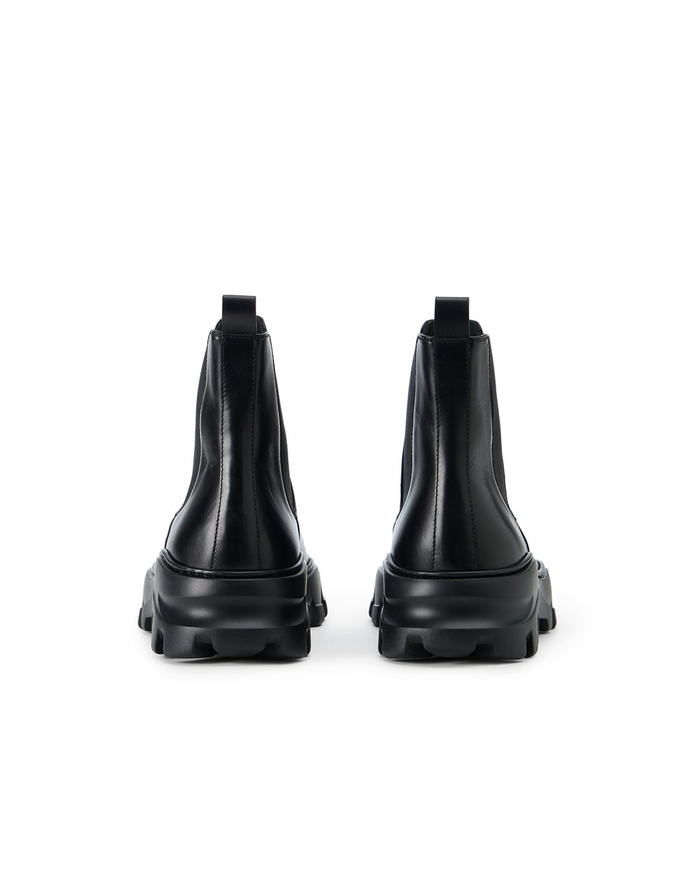 Black calfskin ankle boots with chunky sole by Iceberg - Iceberg - Official Website