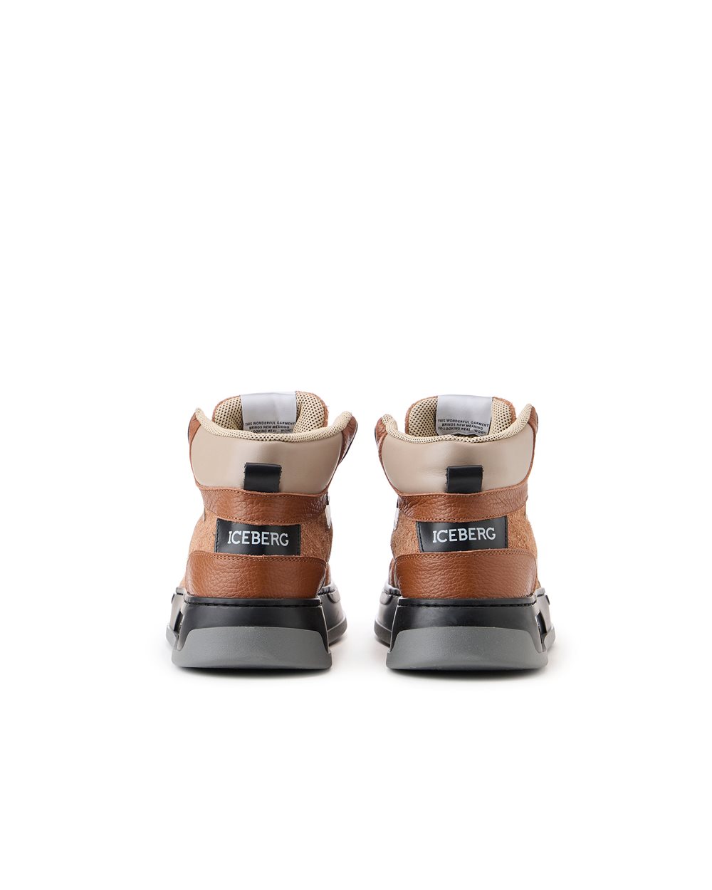 Clock V2 Multicolor High-Top Sneakers - Iceberg - Official Website