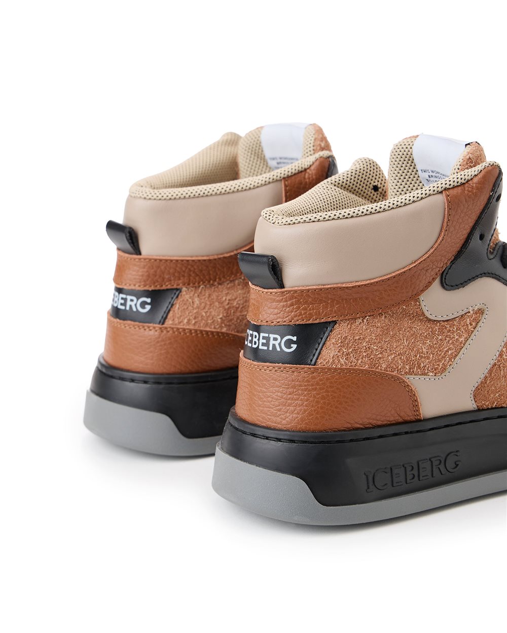 Clock V2 Multicolor High-Top Sneakers - Iceberg - Official Website
