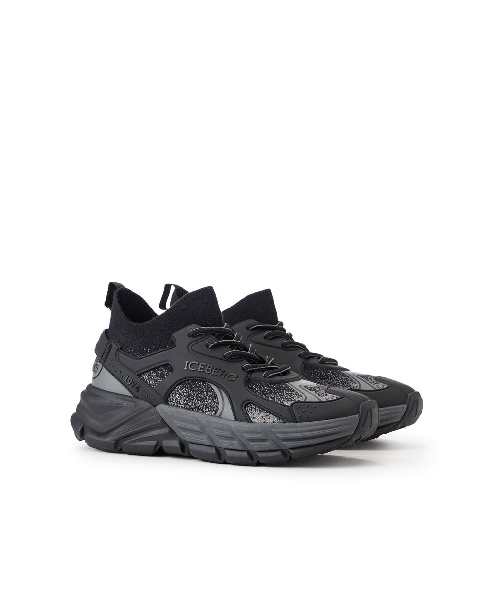 Black ICB ONE Sneakers - Iceberg - Official Website