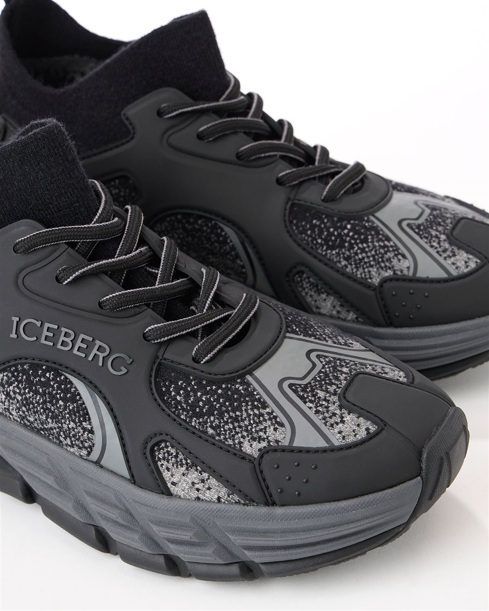 Black ICB ONE Sneakers - Iceberg - Official Website