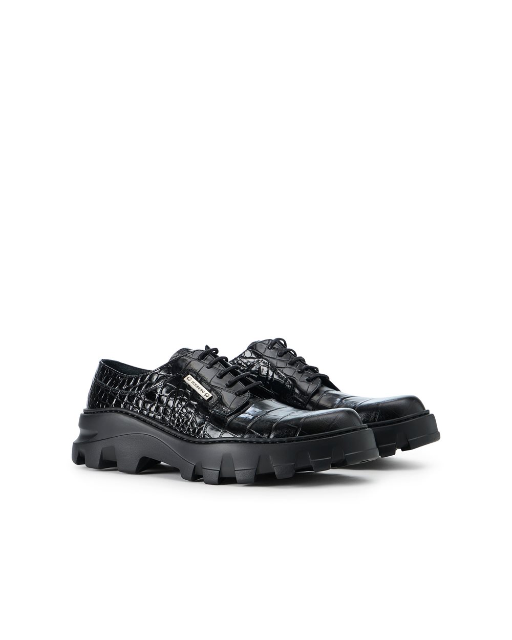 Iceberg black calfskin lace-up shoes with chunky sole - Iceberg - Official Website