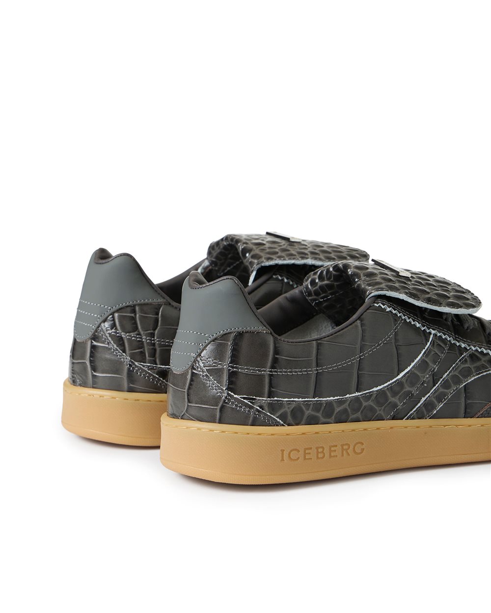 Gray Leather "California" Sneaker - Iceberg - Official Website