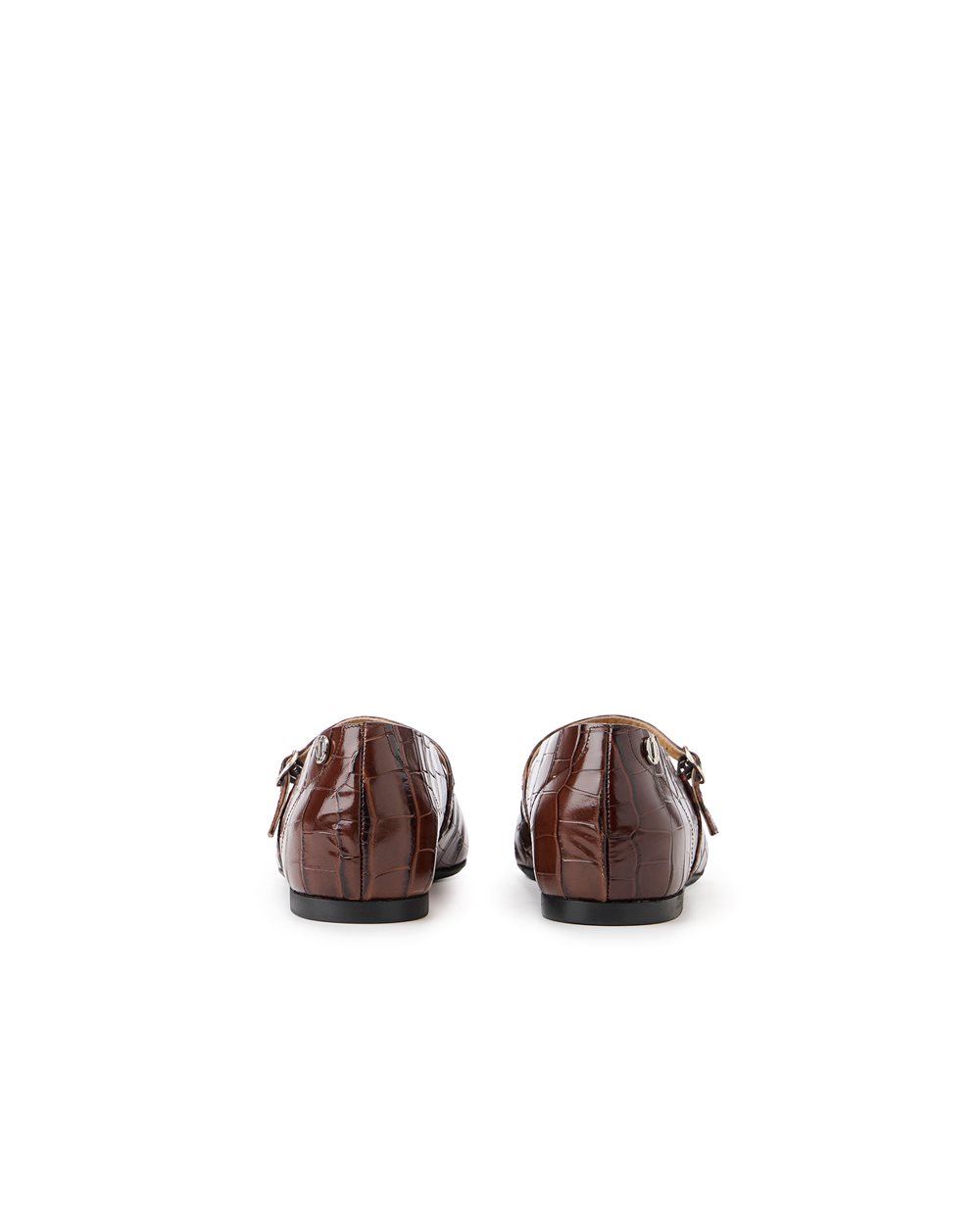Brown Crocodile-Embossed Pointed-Toe Pumps - Iceberg - Official Website