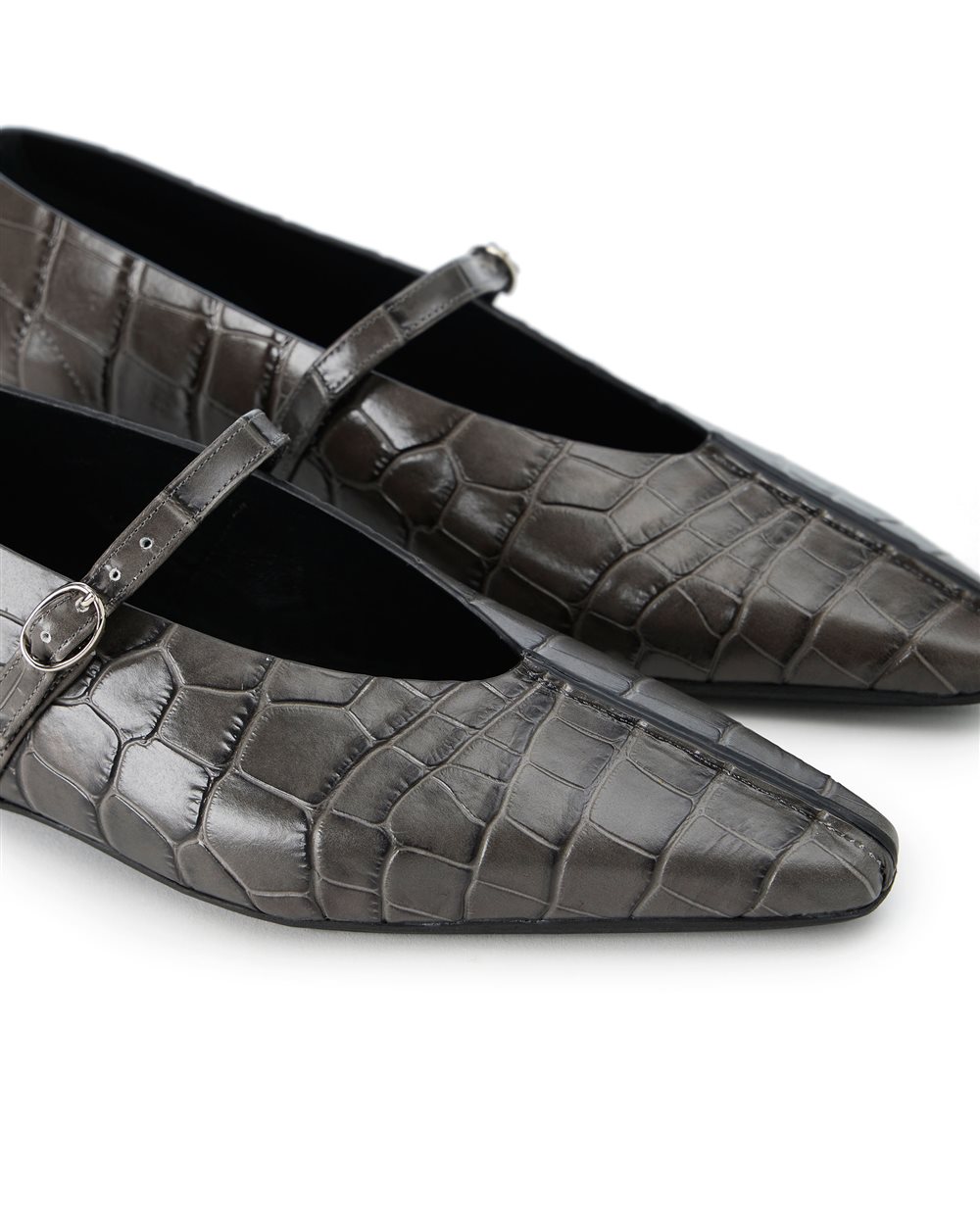 Black Iceberg Ballet Flat with Instep Strap - Iceberg - Official Website