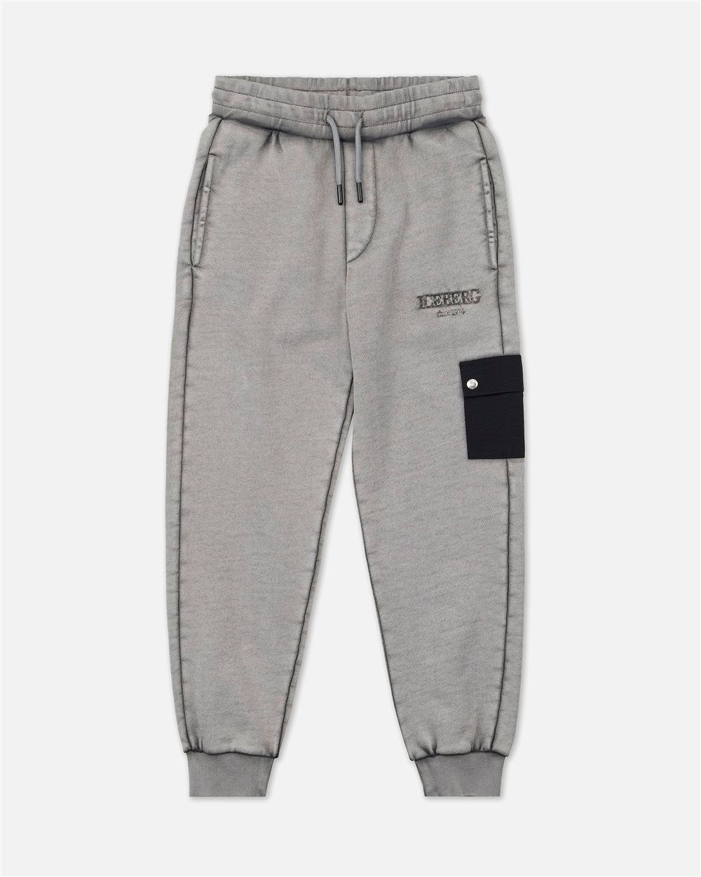 Charcoal Gray Joggers with Pocket - Iceberg - Official Website