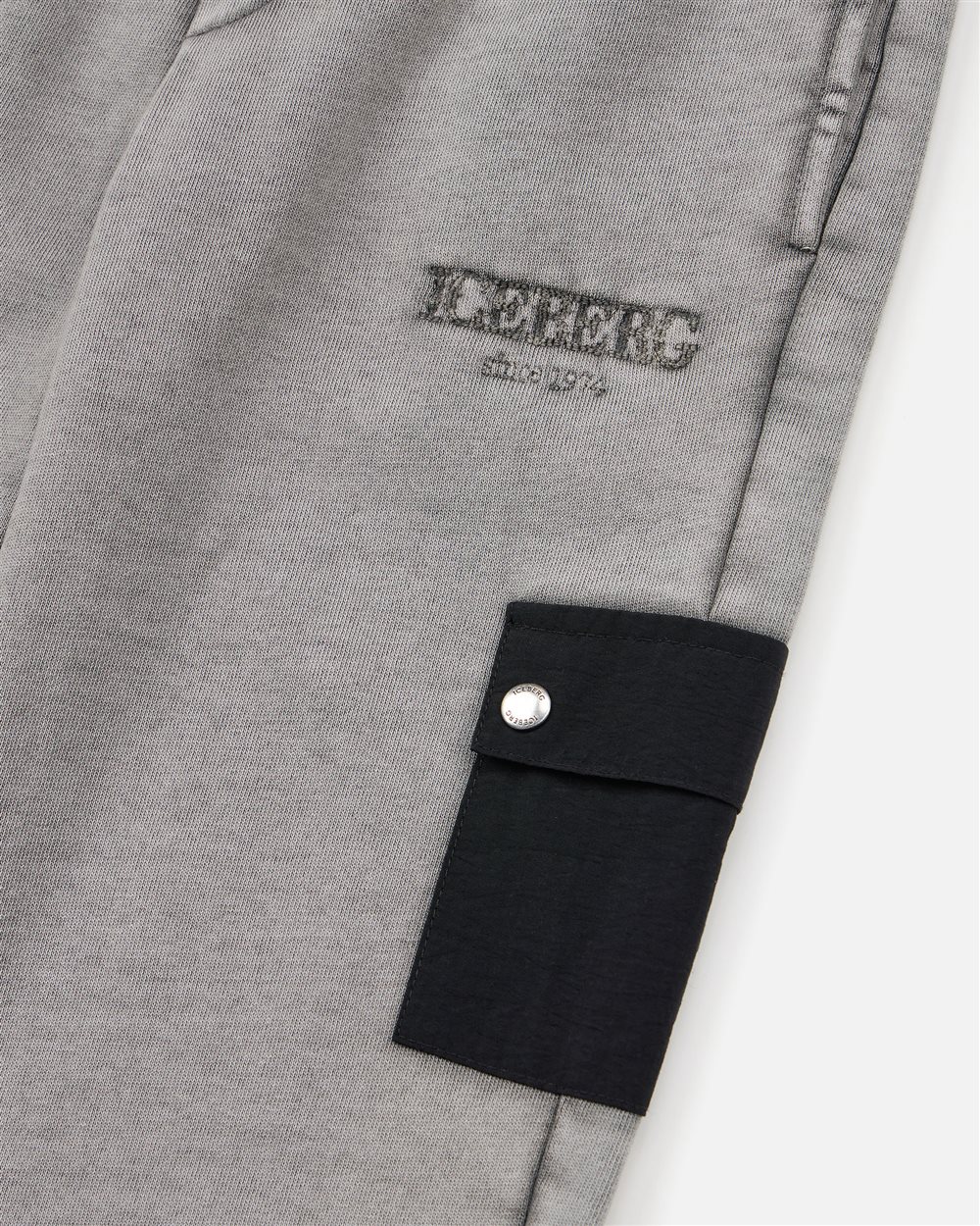 Charcoal Gray Joggers with Pocket - Iceberg - Official Website