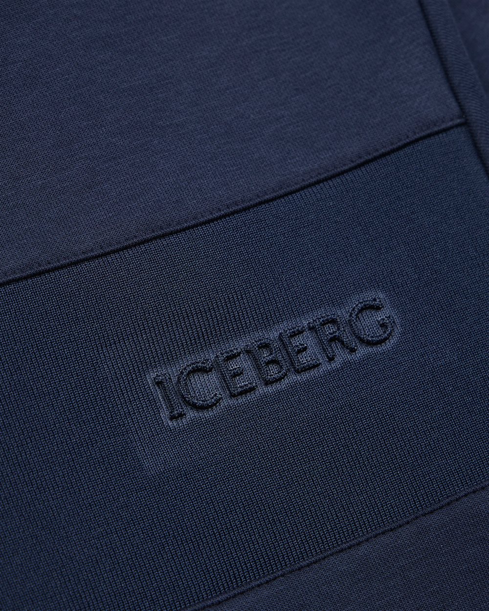 Felpa girocollo blu con logo Iceberg - Iceberg - Official Website