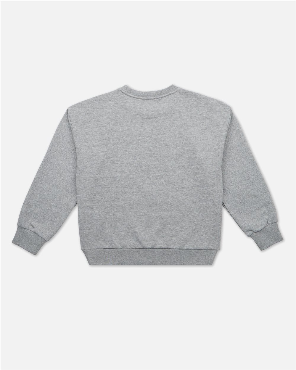Heather gray crewneck sweatshirt with embossed Iceberg logo - Iceberg - Official Website
