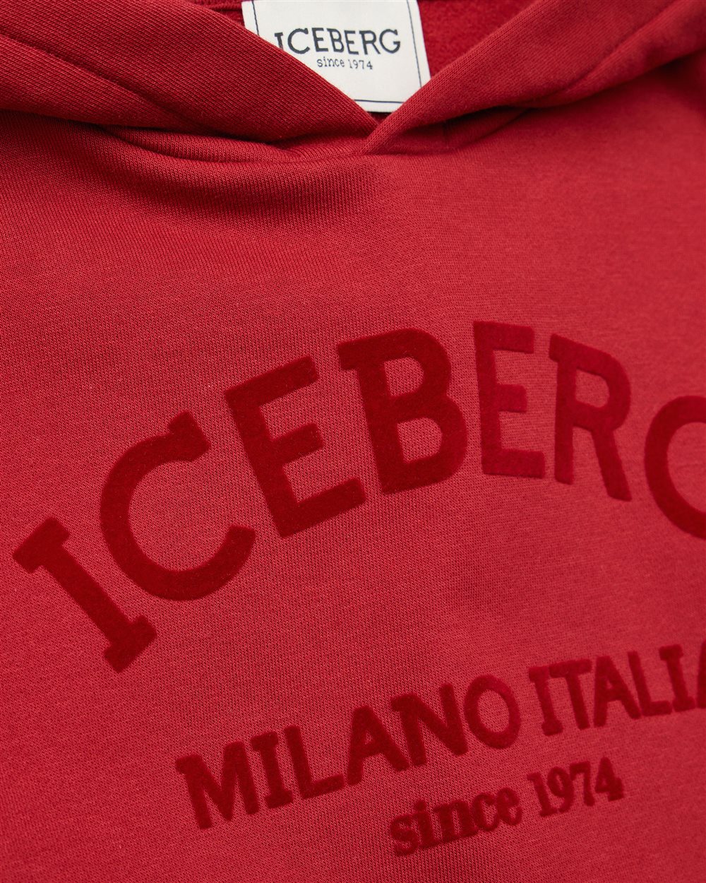 Purple hoodie with tone-on-tone logo - Iceberg - Official Website