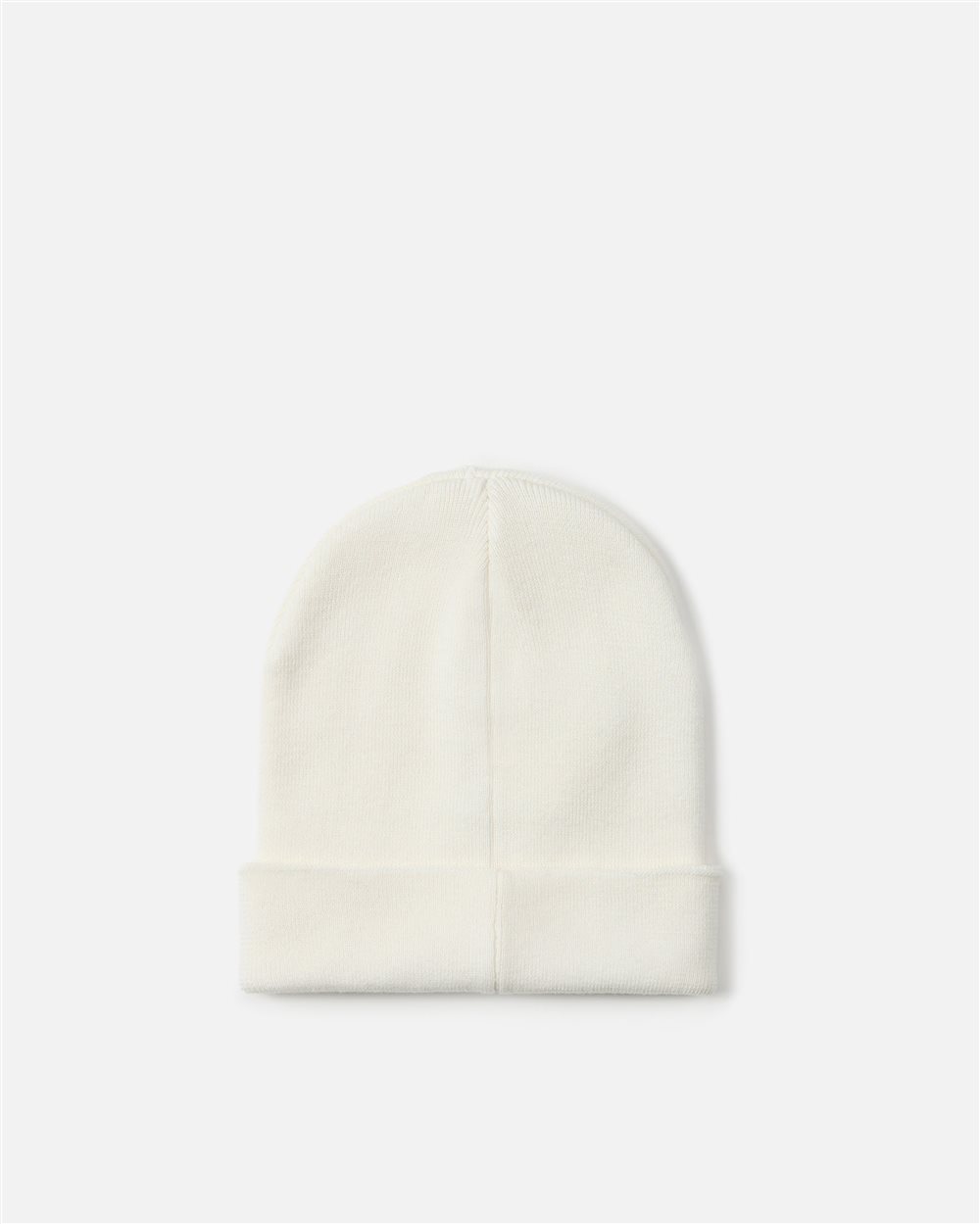 Beanie in lana vaniglia con tag giallo e logo Iceberg sul davanti - Iceberg - Official Website