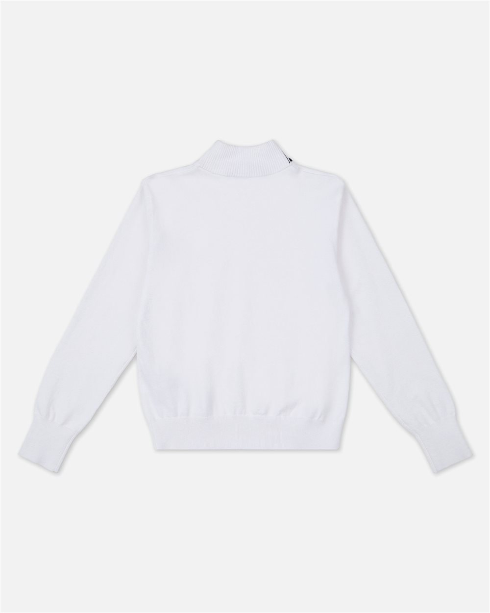 Optical white mock turtleneck with contrasting jacquard Iceberg logo - Iceberg - Official Website