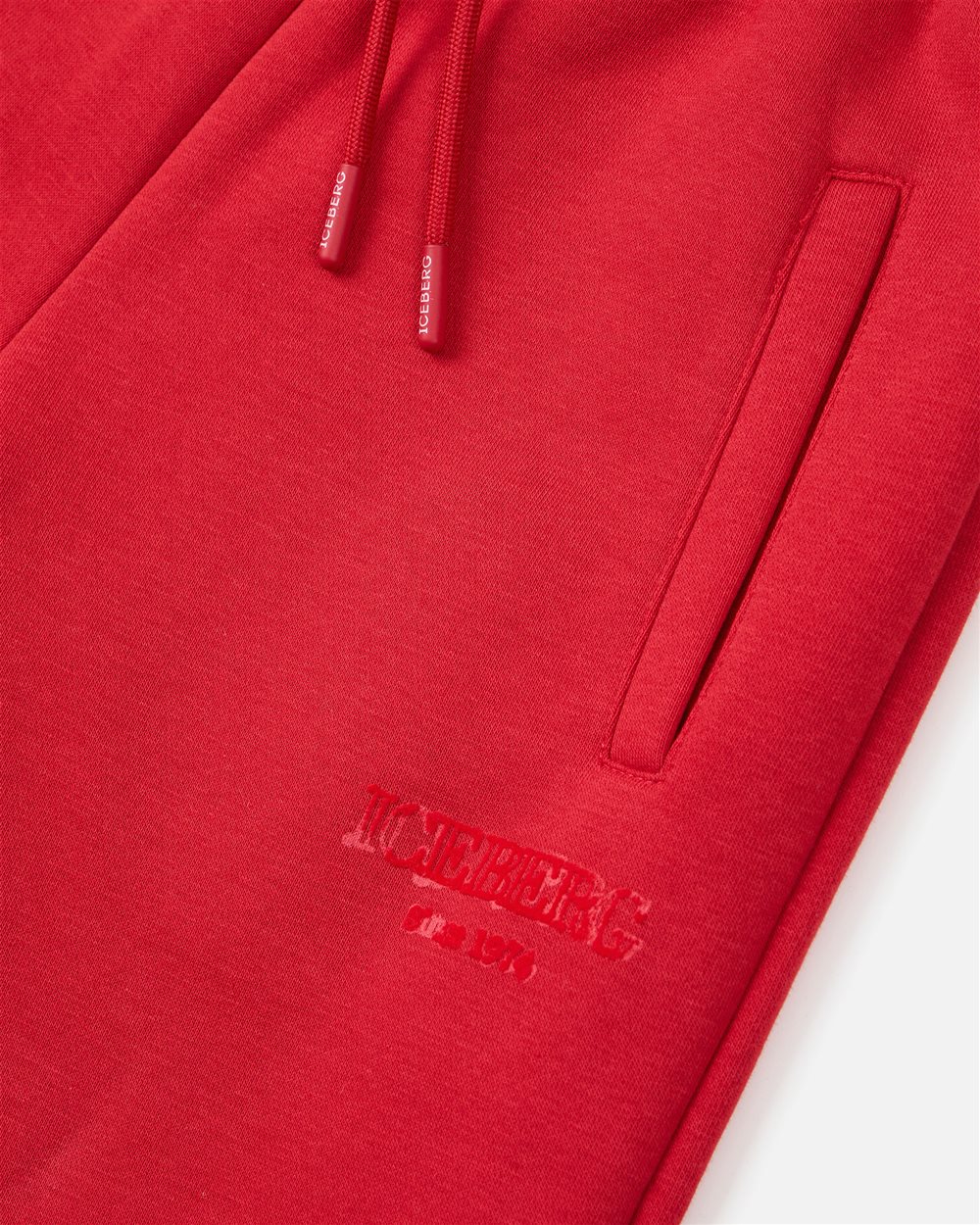 Pantalone viola in jersey a gamba larga con coulisse - Iceberg - Official Website