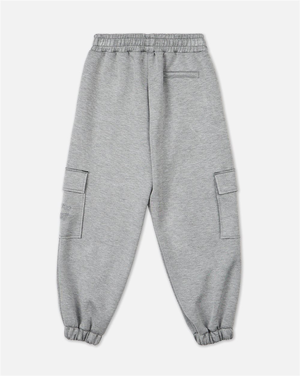 Dark melange gray cargo pants with elastic trim - Iceberg - Official Website