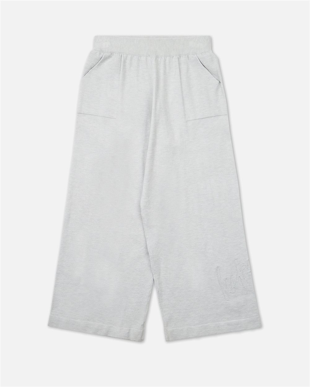 Light gray palazzo pants with elastic waist - Iceberg - Official Website