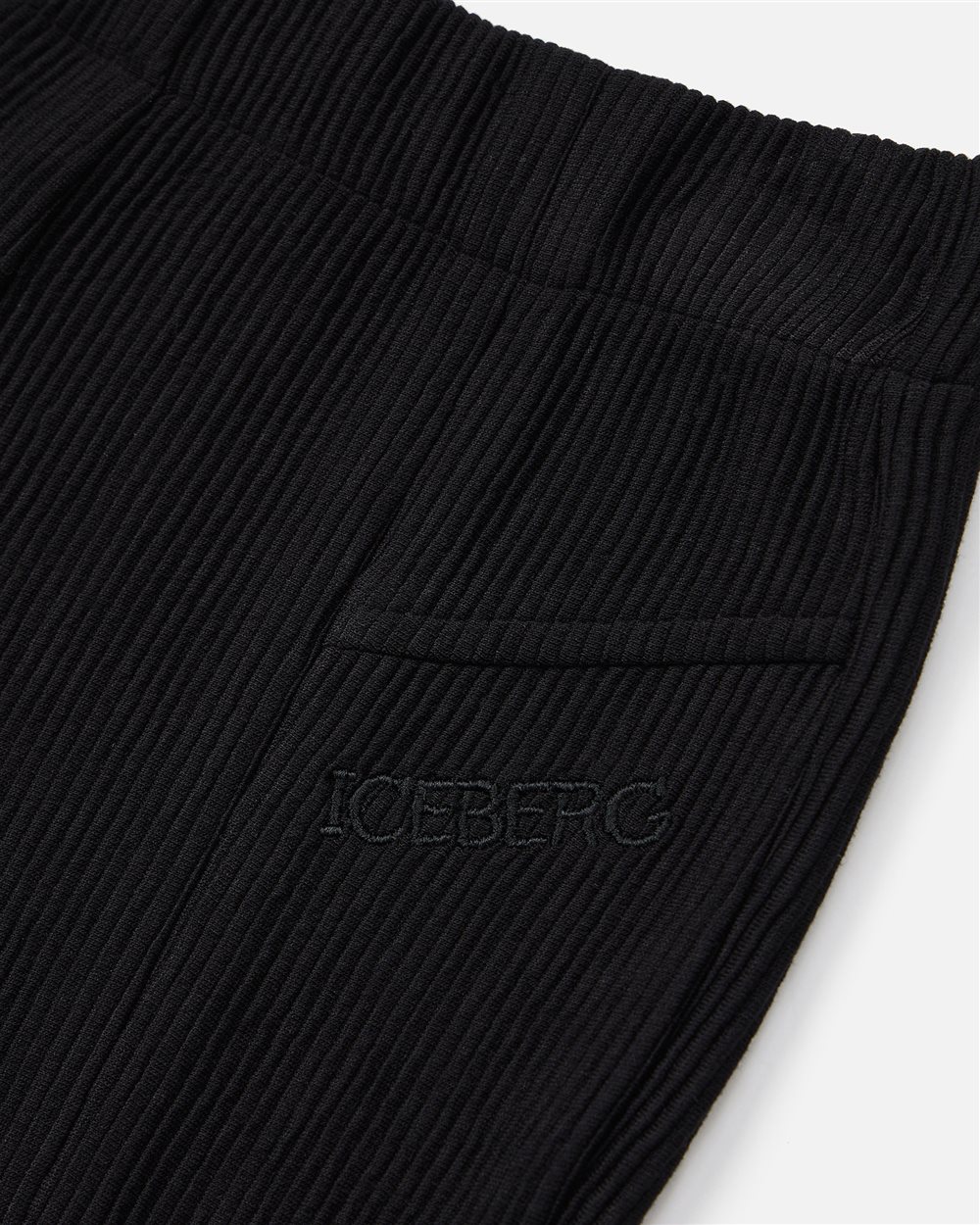 Black low-rise flared trousers - Iceberg - Official Website