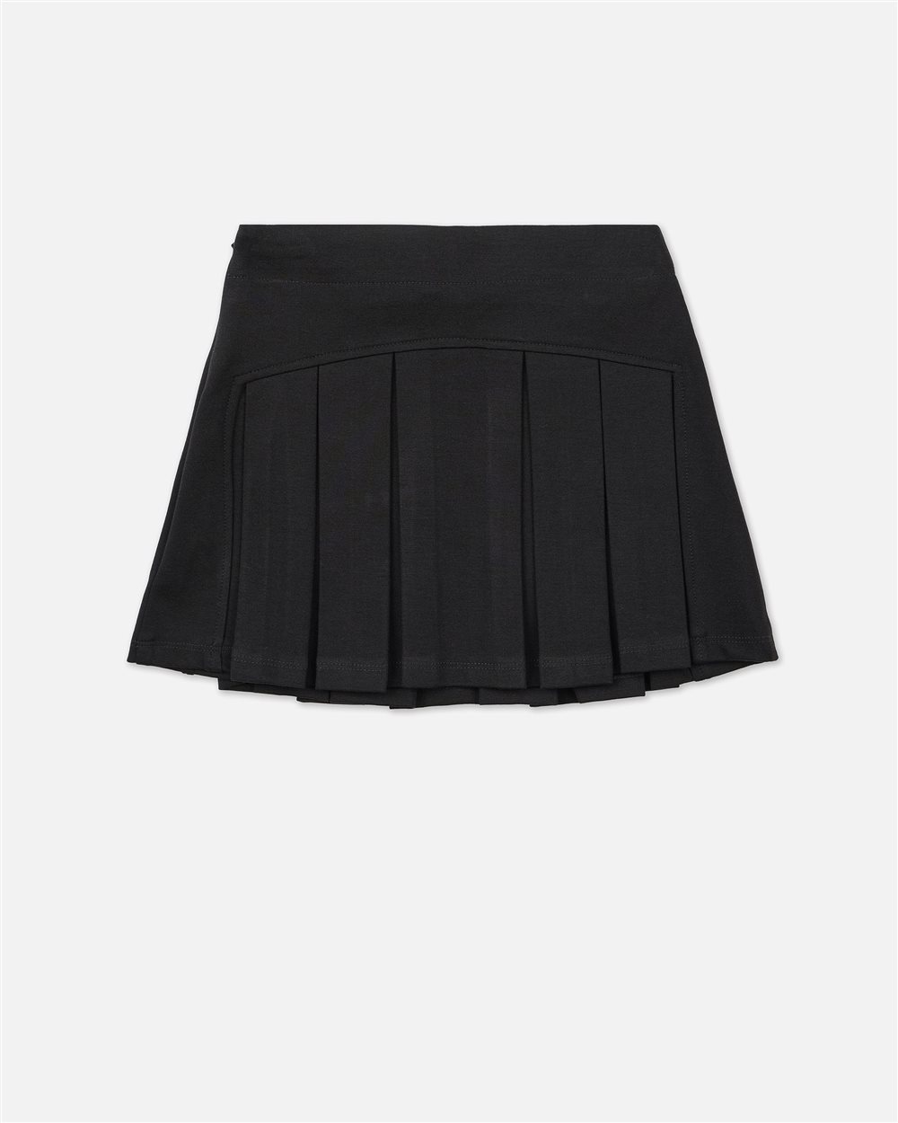 Black pleated mini skirt with faux leather details - Iceberg - Official Website