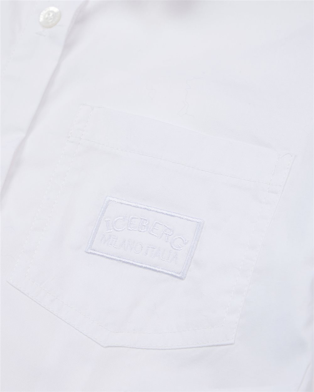 Optical White Cotton Shirt - Iceberg - Official Website