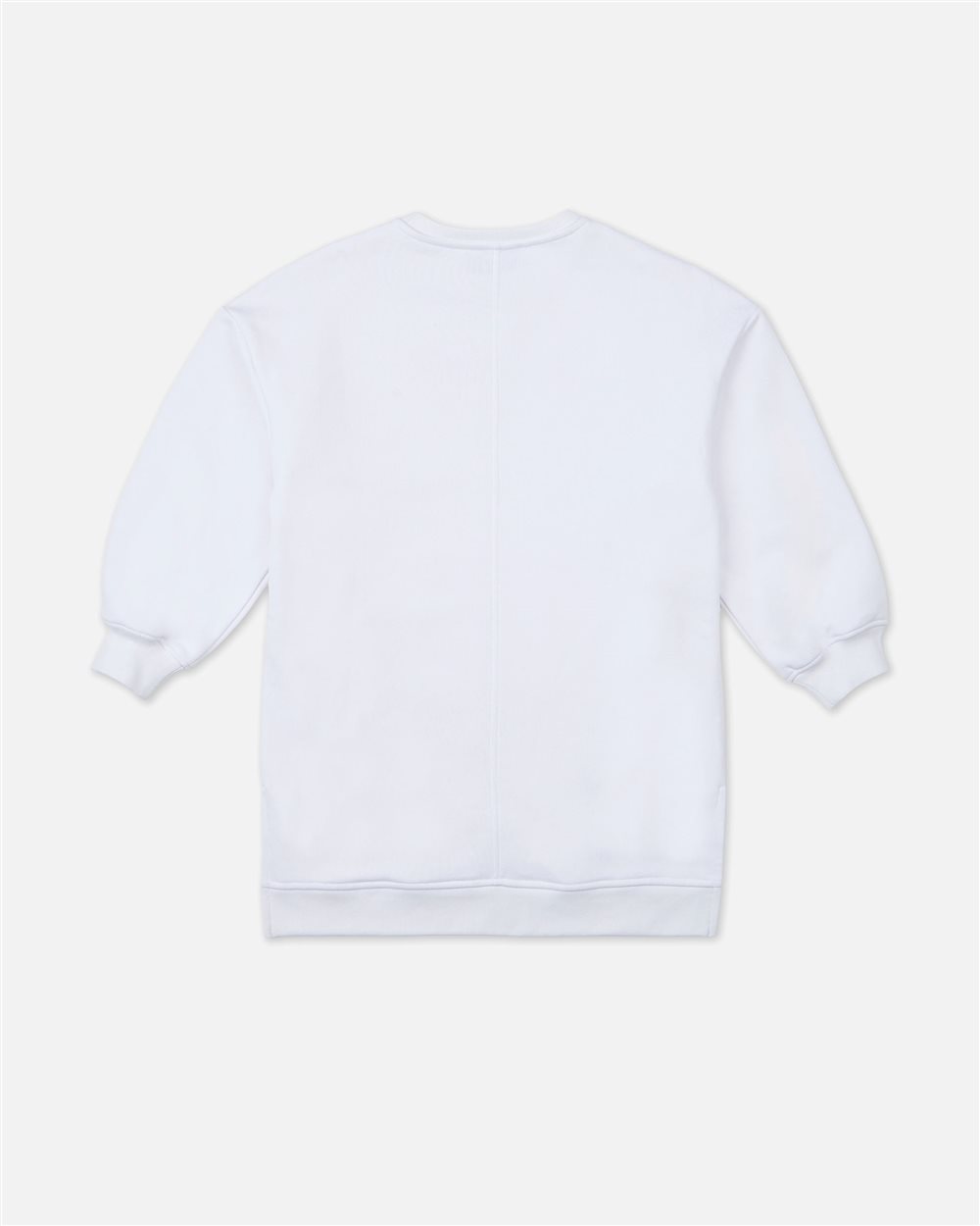 Abito maxi felpa bianco ottico con logo Iceberg rosso - Iceberg - Official Website