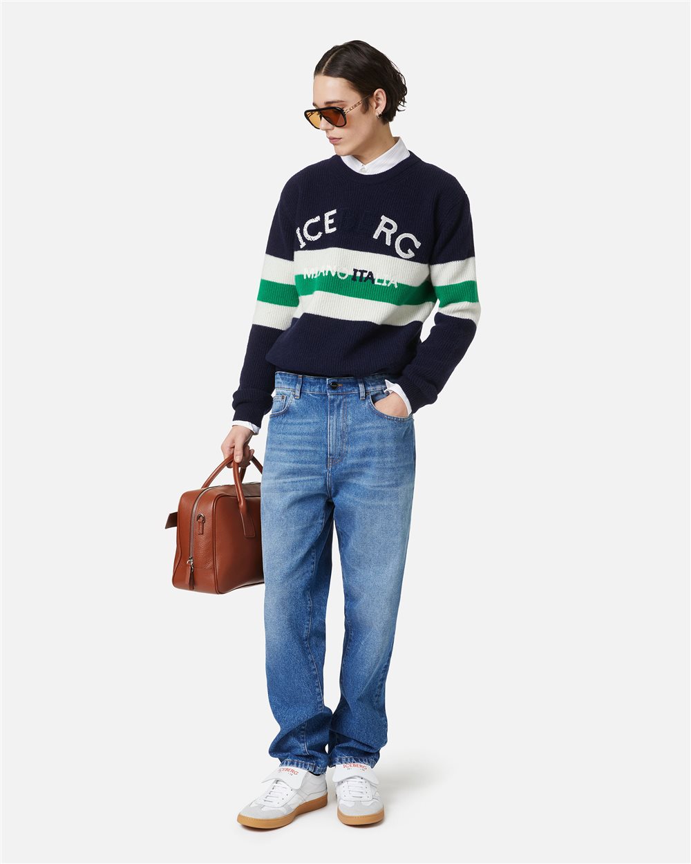 5-pocket straight fit jeans: essential with character - Iceberg - Official Website