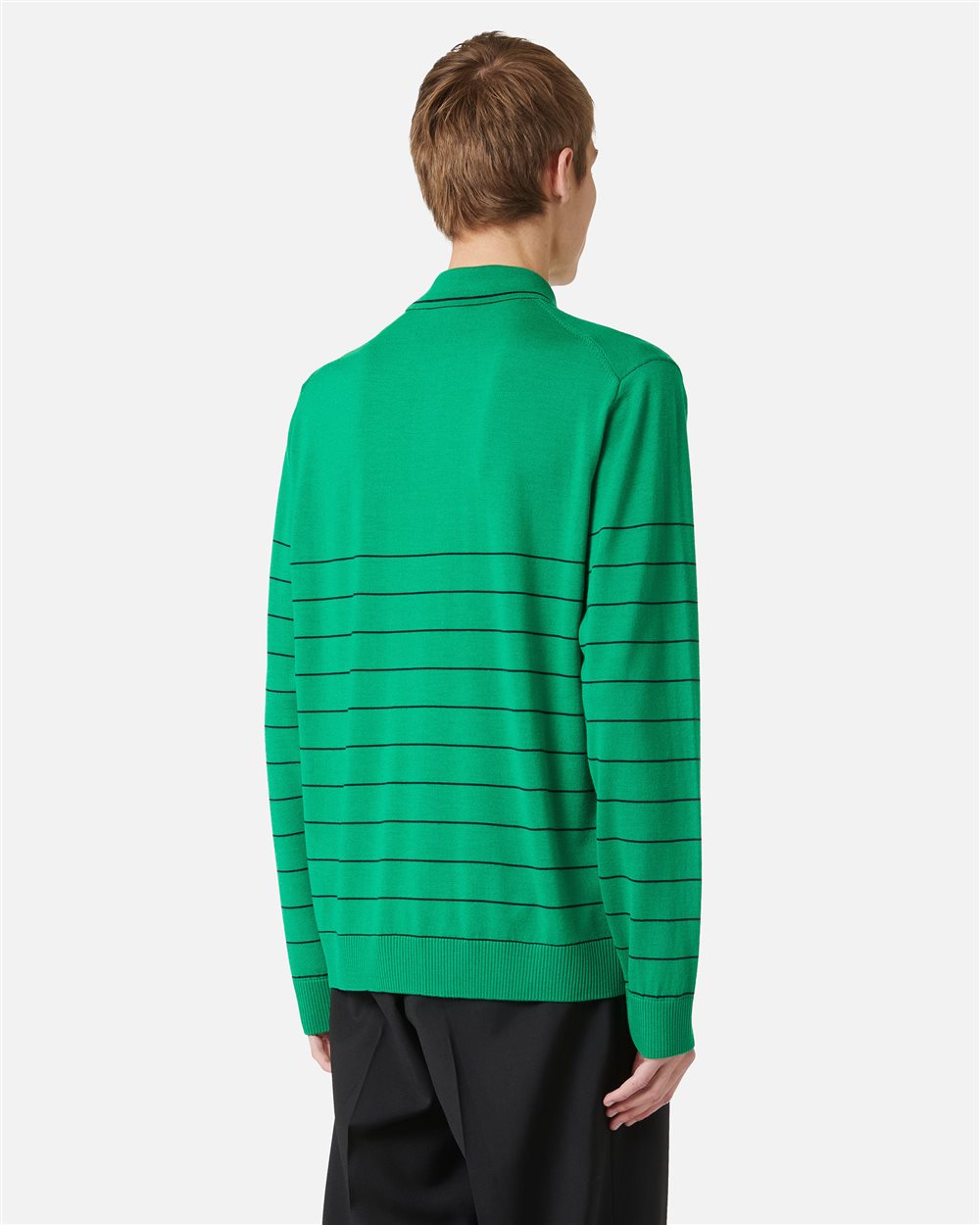 Multicolored polo in extra-fine merino with personalized embroidery - Iceberg - Official Website