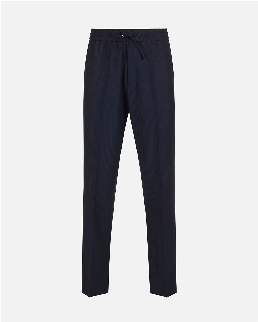Regular fit blue pinstriped viscose trousers with tailored details - Iceberg - Official Website