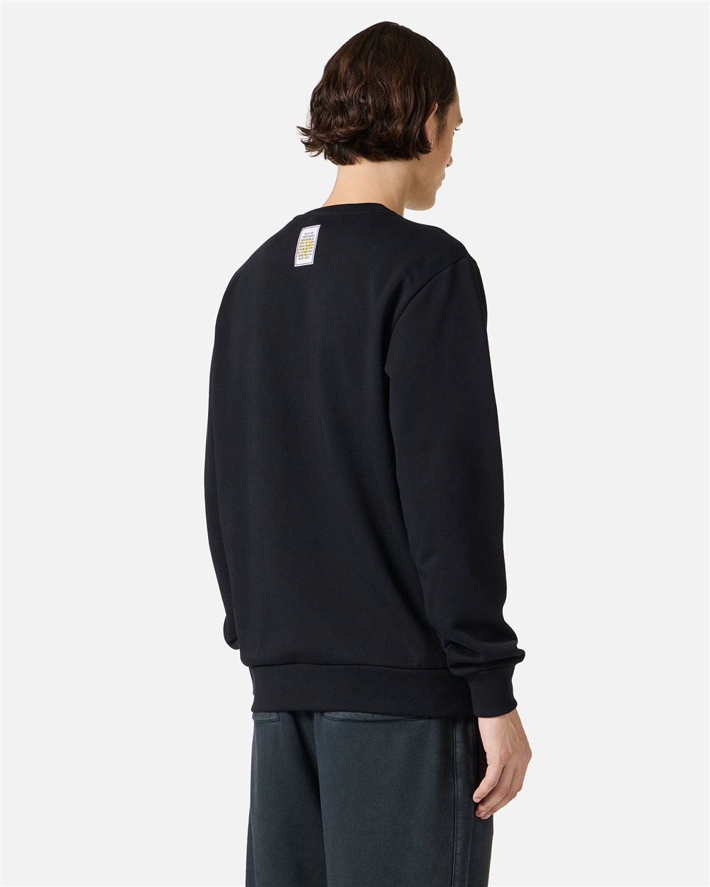 Felpa girocollo slim fit nera con stampe e ricami di SpongeBob - Iceberg - Official Website