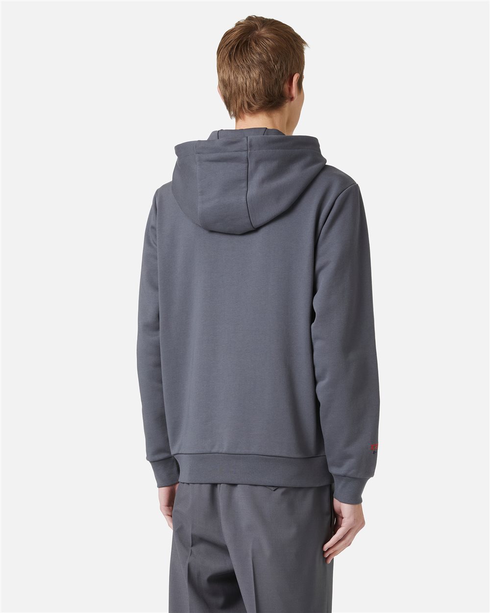 Dark grey hoodie with Milano Polaroid print and logo embroidery - Iceberg - Official Website