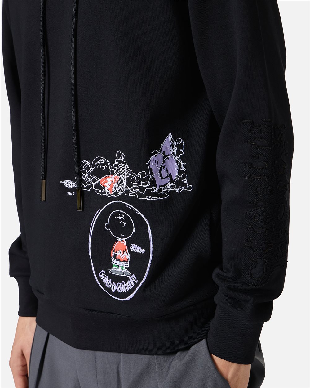 Black slim fit hoodie with Fridge print and Iceberg logo - Iceberg - Official Website