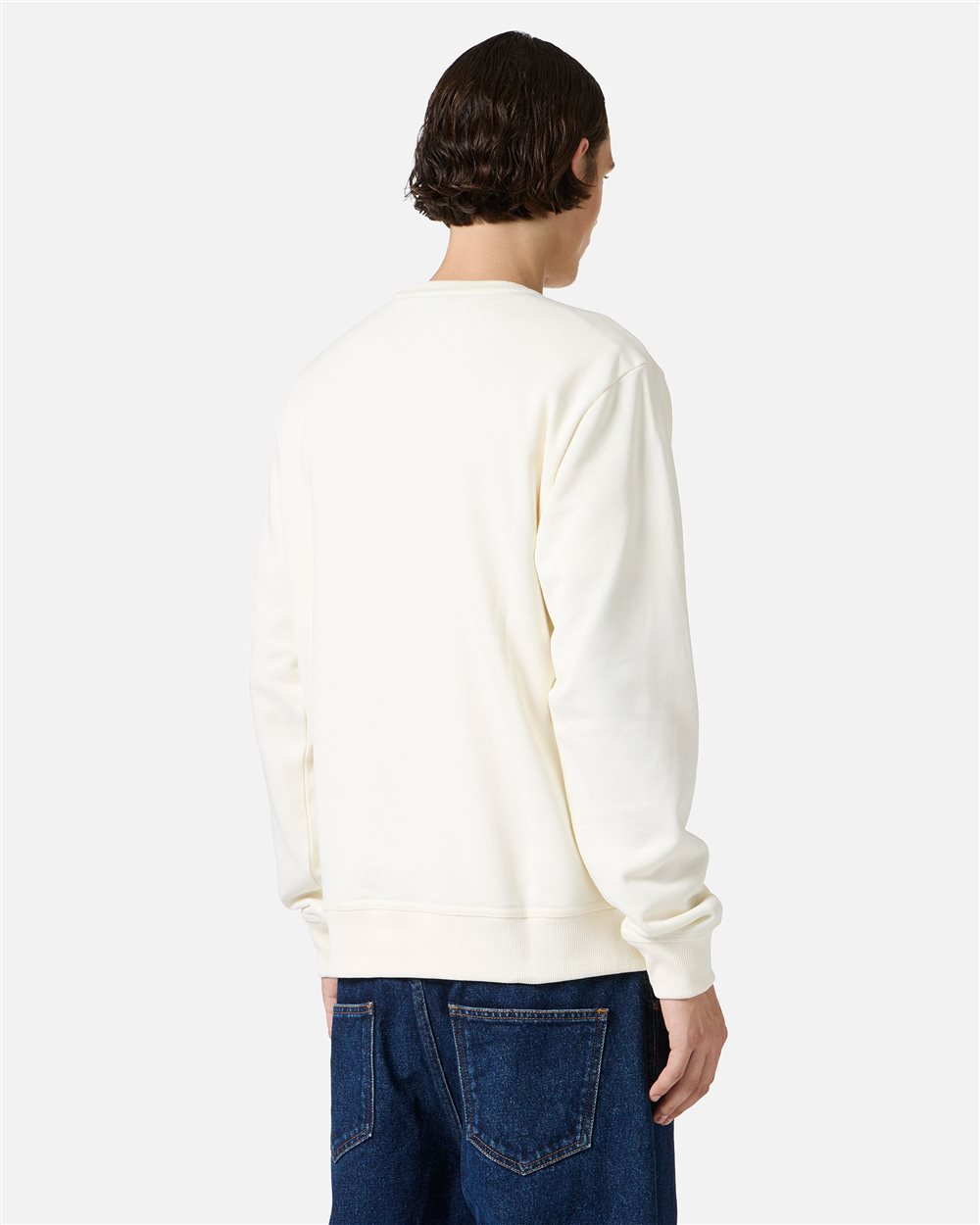 Vanilla sweatshirt regular fit in sustainable fleece with Iceberg logo embroidery - Iceberg - Official Website