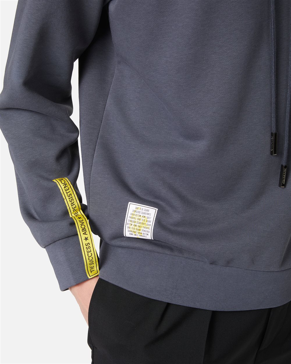 Dark grey hoodie with SpongeBob patch and embroidered Iceberg logo - Iceberg - Official Website