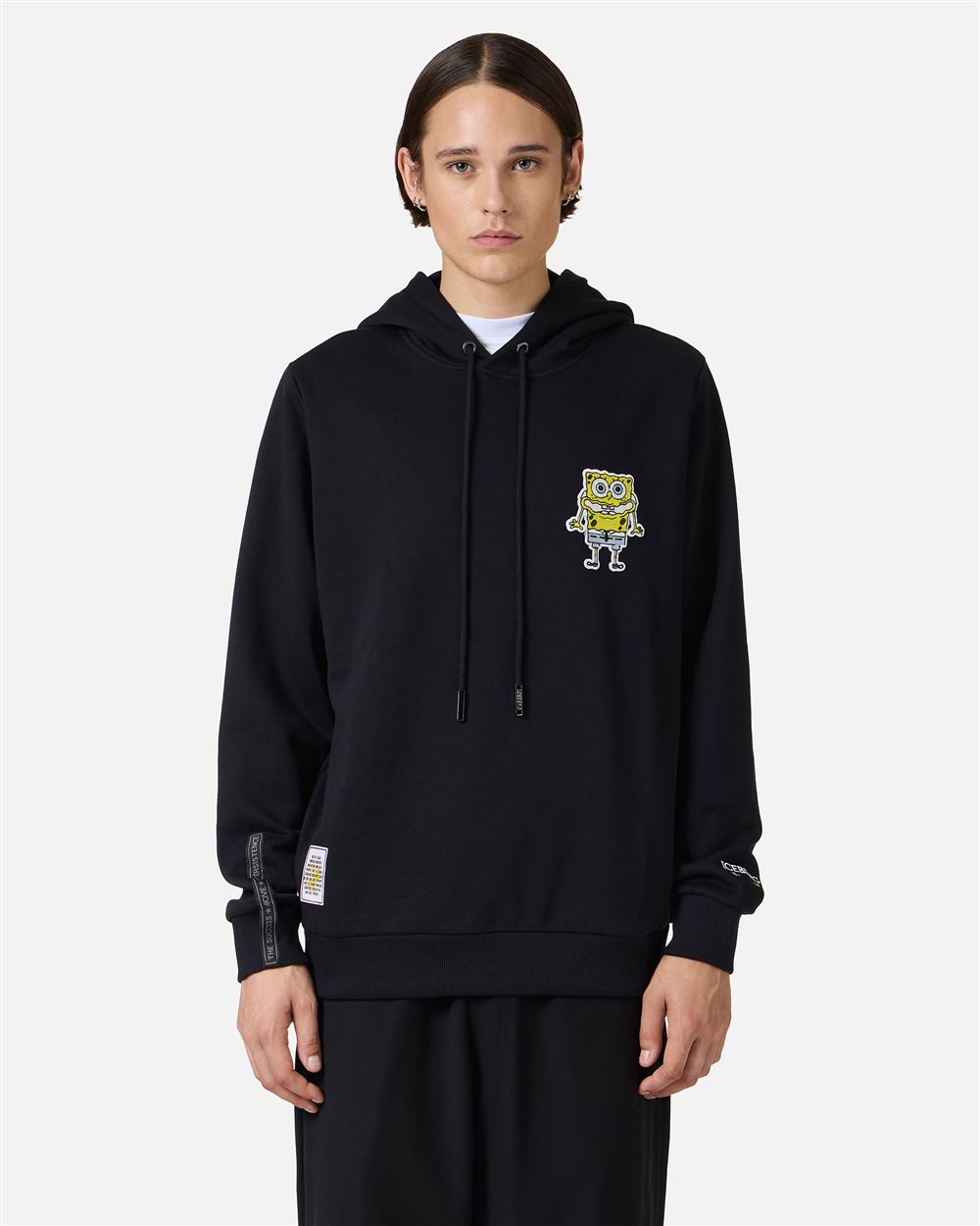 Black hoodie with SpongeBob patch and embroidered Iceberg logo - Iceberg - Official Website