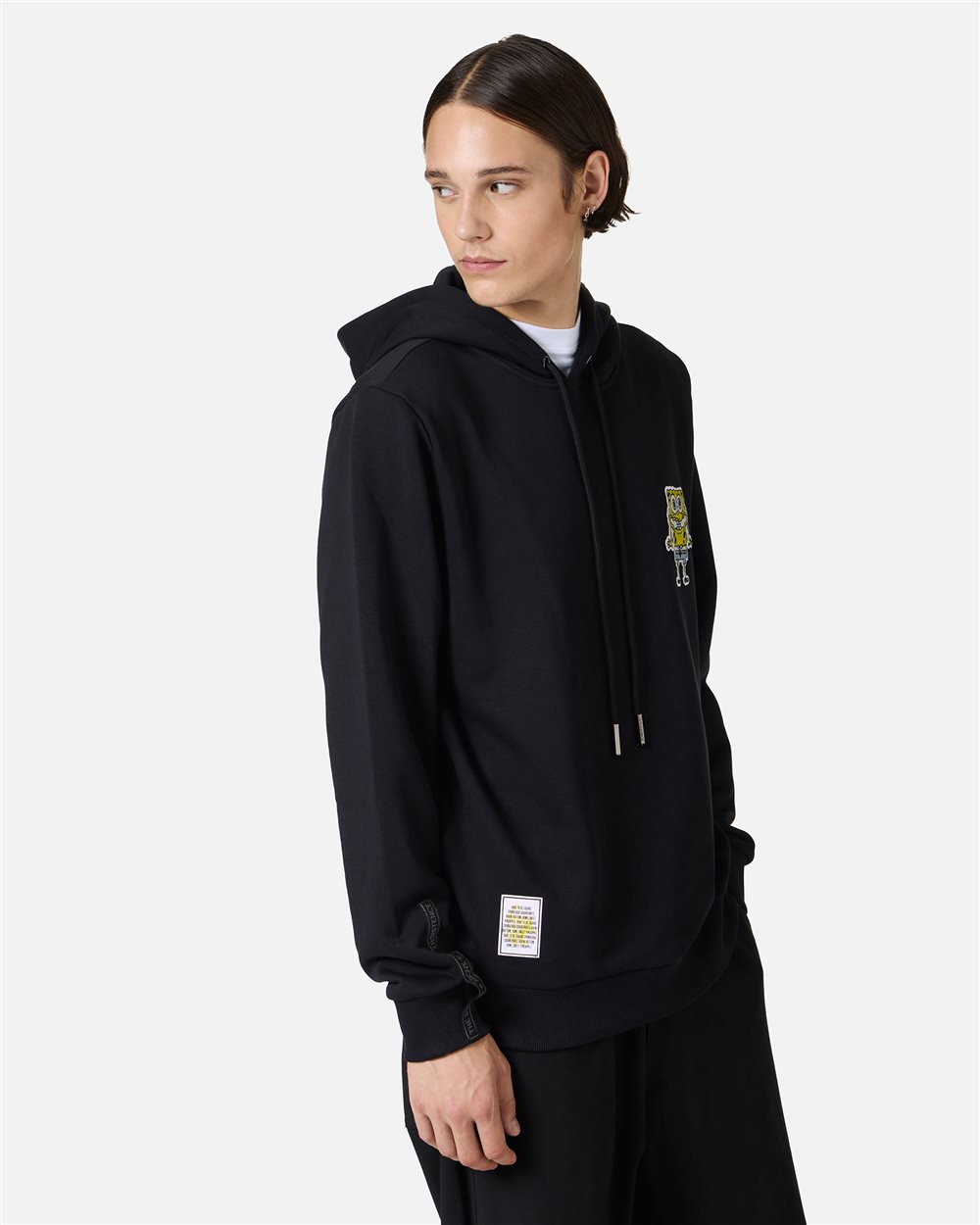 Black hoodie with SpongeBob patch and embroidered Iceberg logo - Iceberg - Official Website