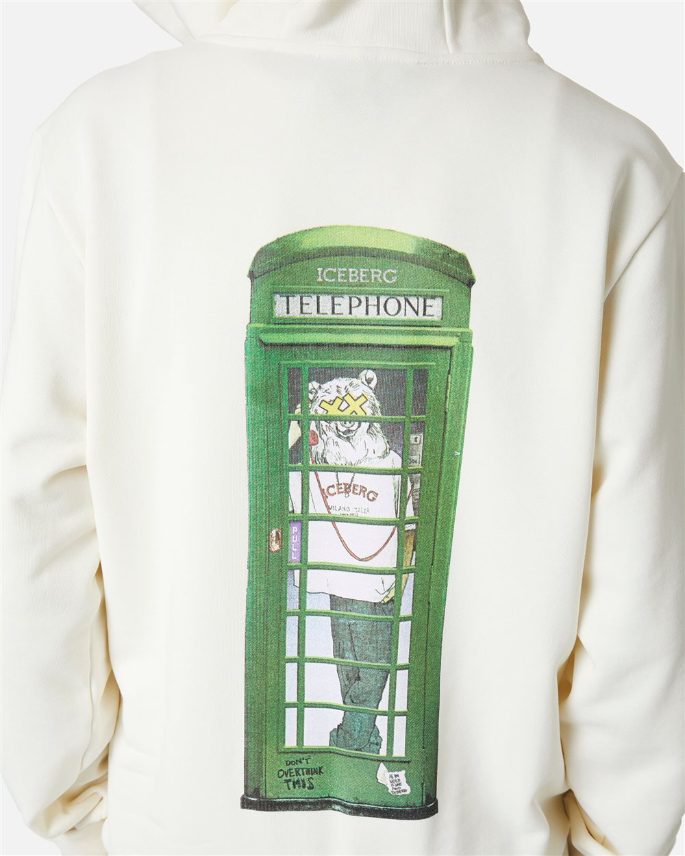 Vanilla sweatshirt with embroidered Iceberg logo and print on the back - Iceberg - Official Website