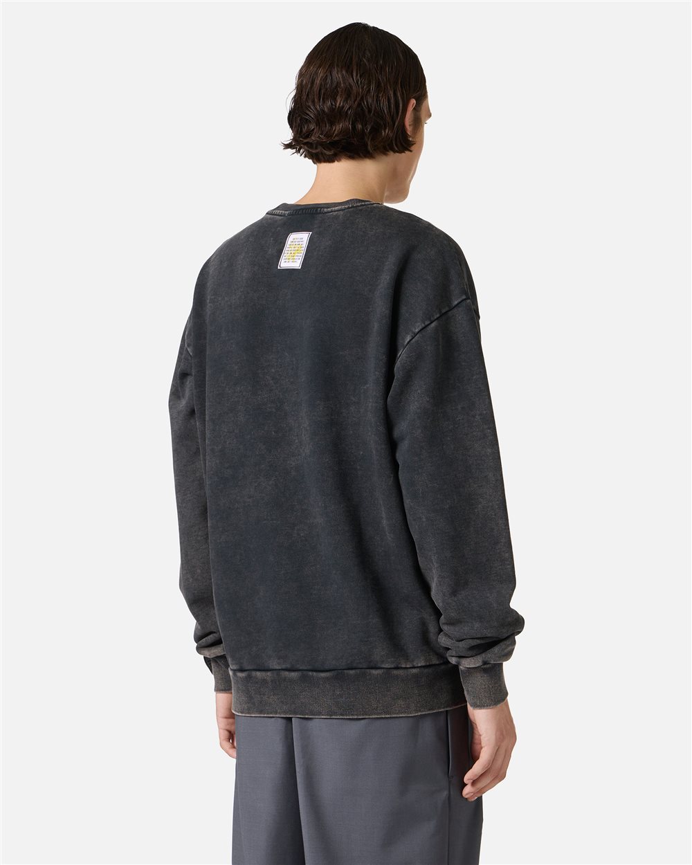 Regular fit black crewneck sweatshirt with SpongeBob print - Iceberg - Official Website