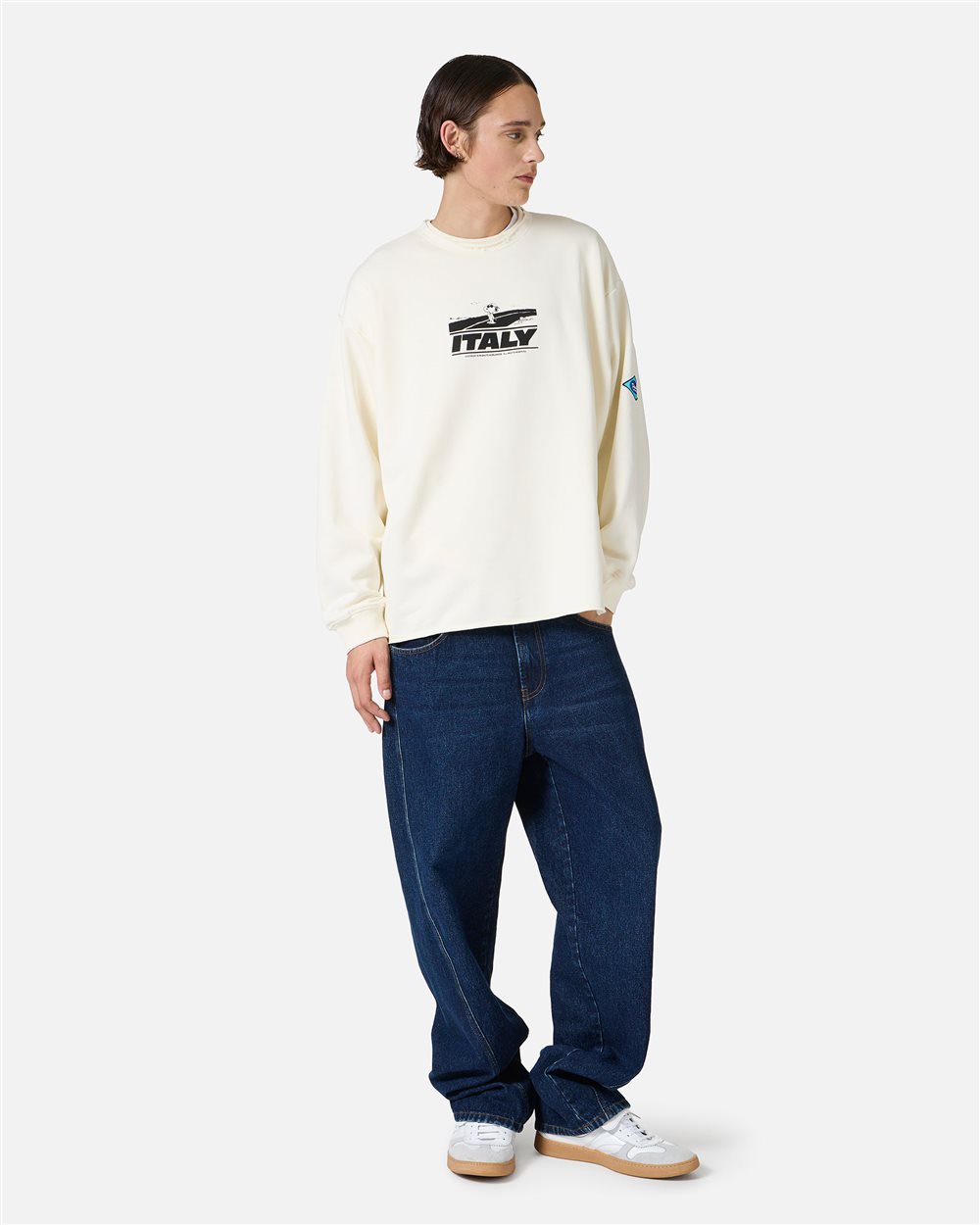 Vanilla hoodie with embroidered Iceberg logo and Peanuts print - Iceberg - Official Website