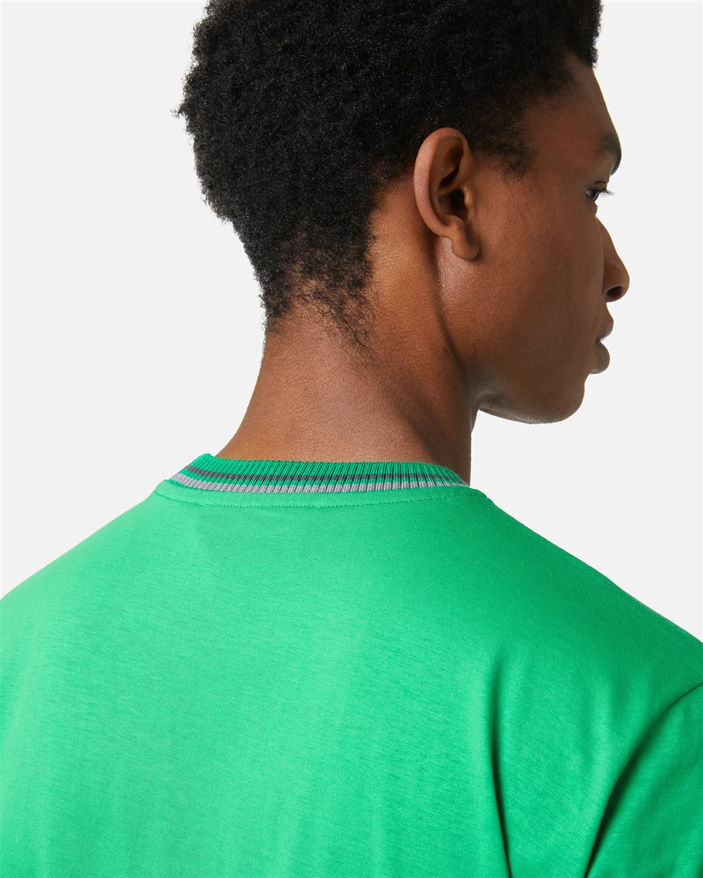 Lettuce green slim fit T-shirt with embroidered Iceberg logo and front print - Iceberg - Official Website