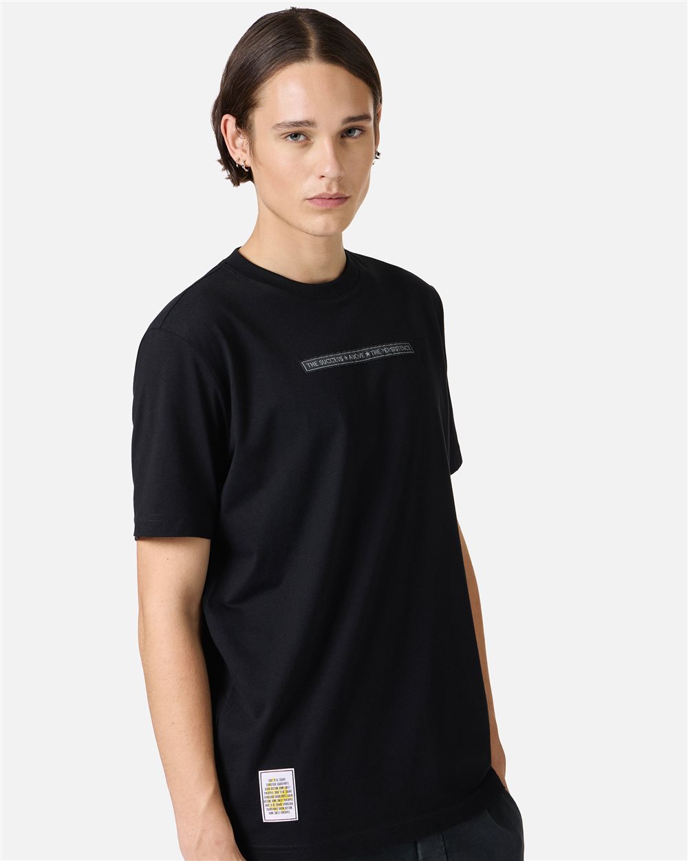 T-shirt nera slim fit con stampa SpongeBob sul retro - Iceberg - Official Website