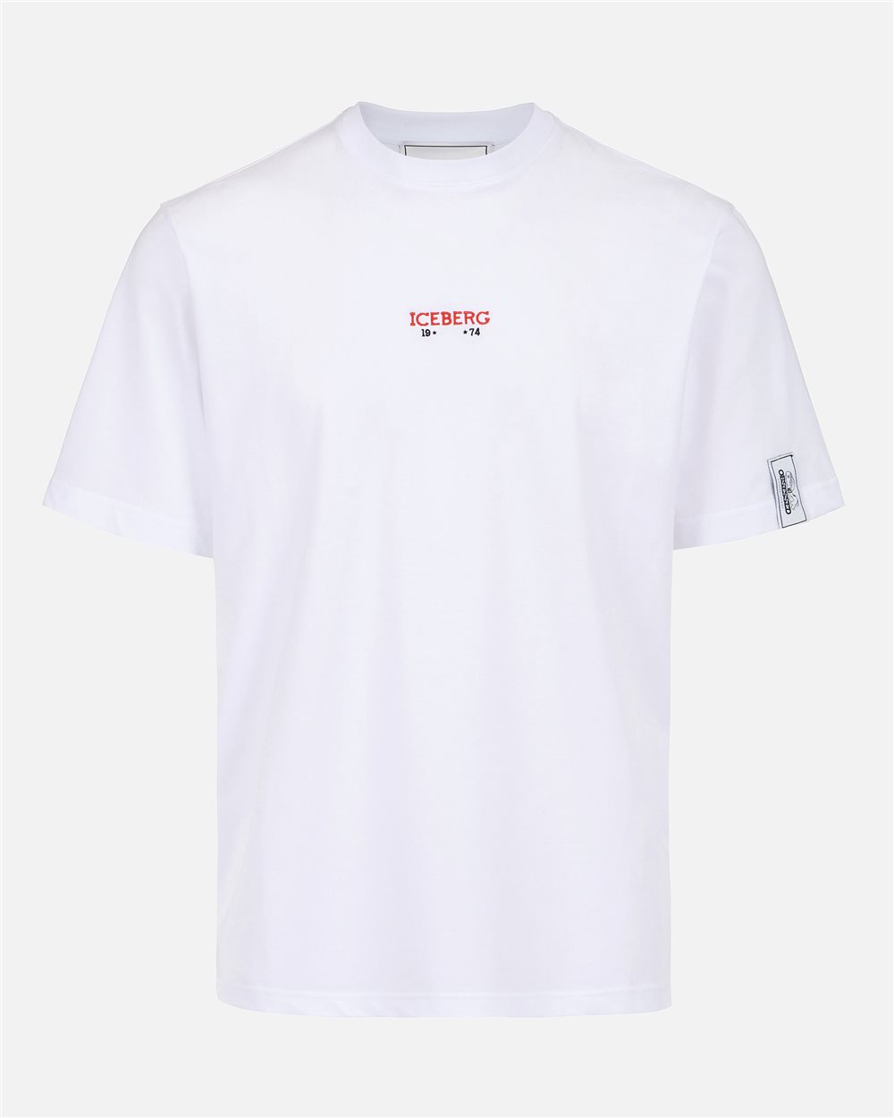 Regular fit optical white T-shirt with embroidered Iceberg logo and Peanuts print on the back - Iceberg - Official Website