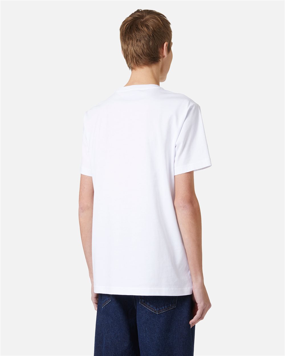 Classic regular fit cotton jersey optic white T-shirt - Iceberg - Official Website