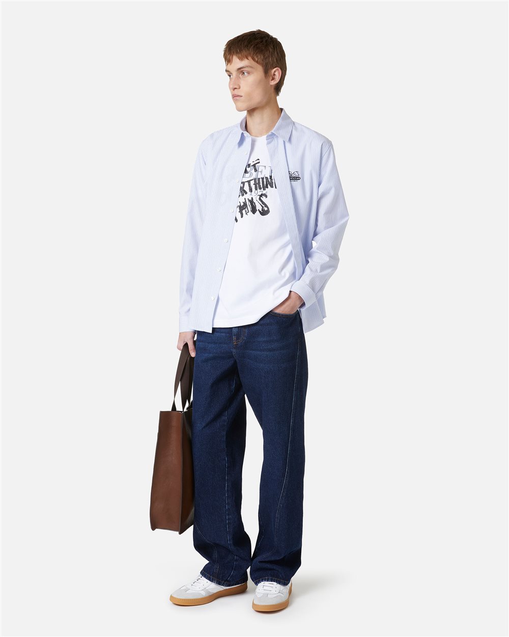 Classic regular fit cotton jersey optic white T-shirt - Iceberg - Official Website