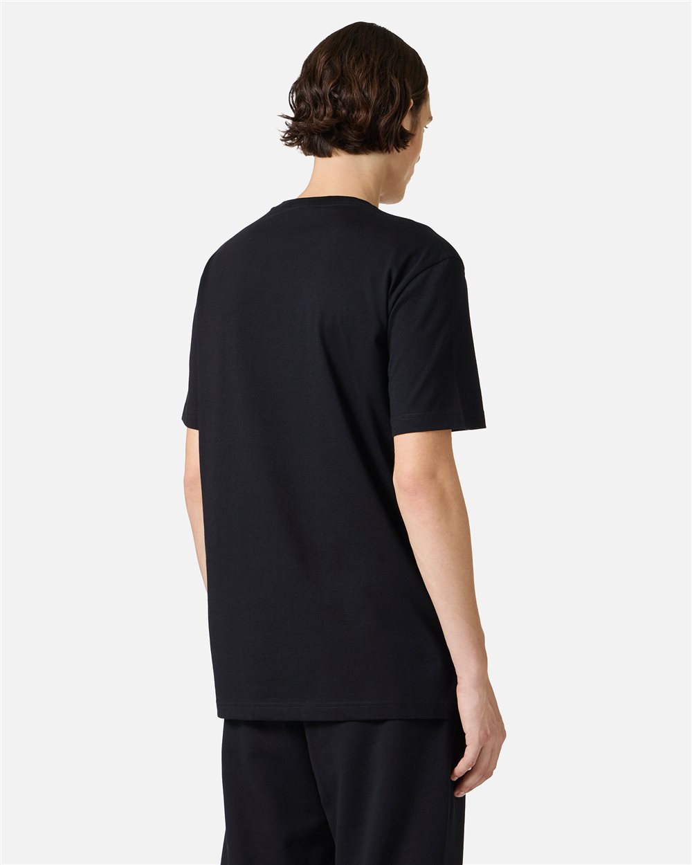 Classic regular fit black cotton jersey T-shirt - Iceberg - Official Website