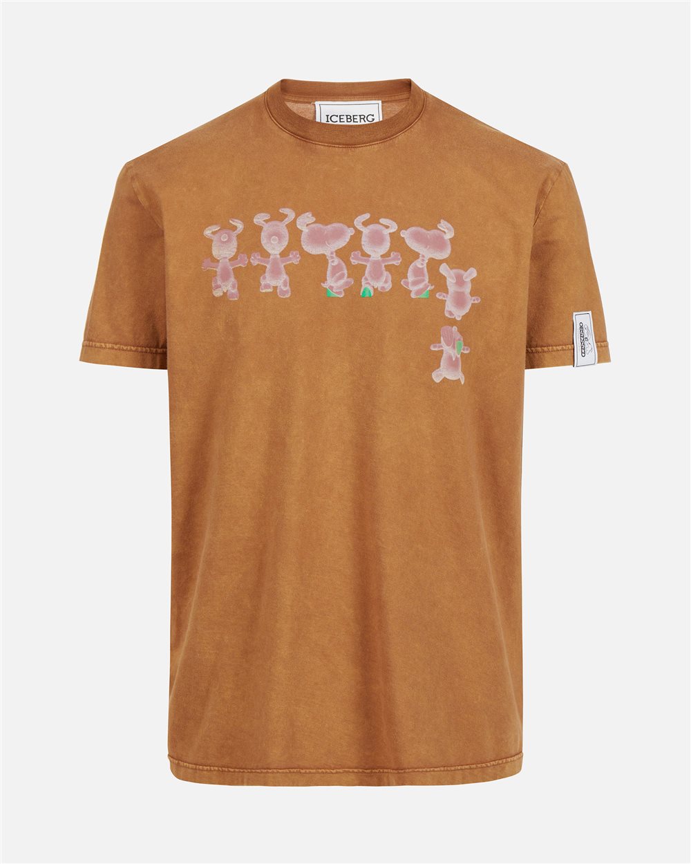 Vintage-Spirit, zeitgenössische Ironie: das Peanuts-T-Shirt in Haselnuss-Version - Iceberg - Official Website