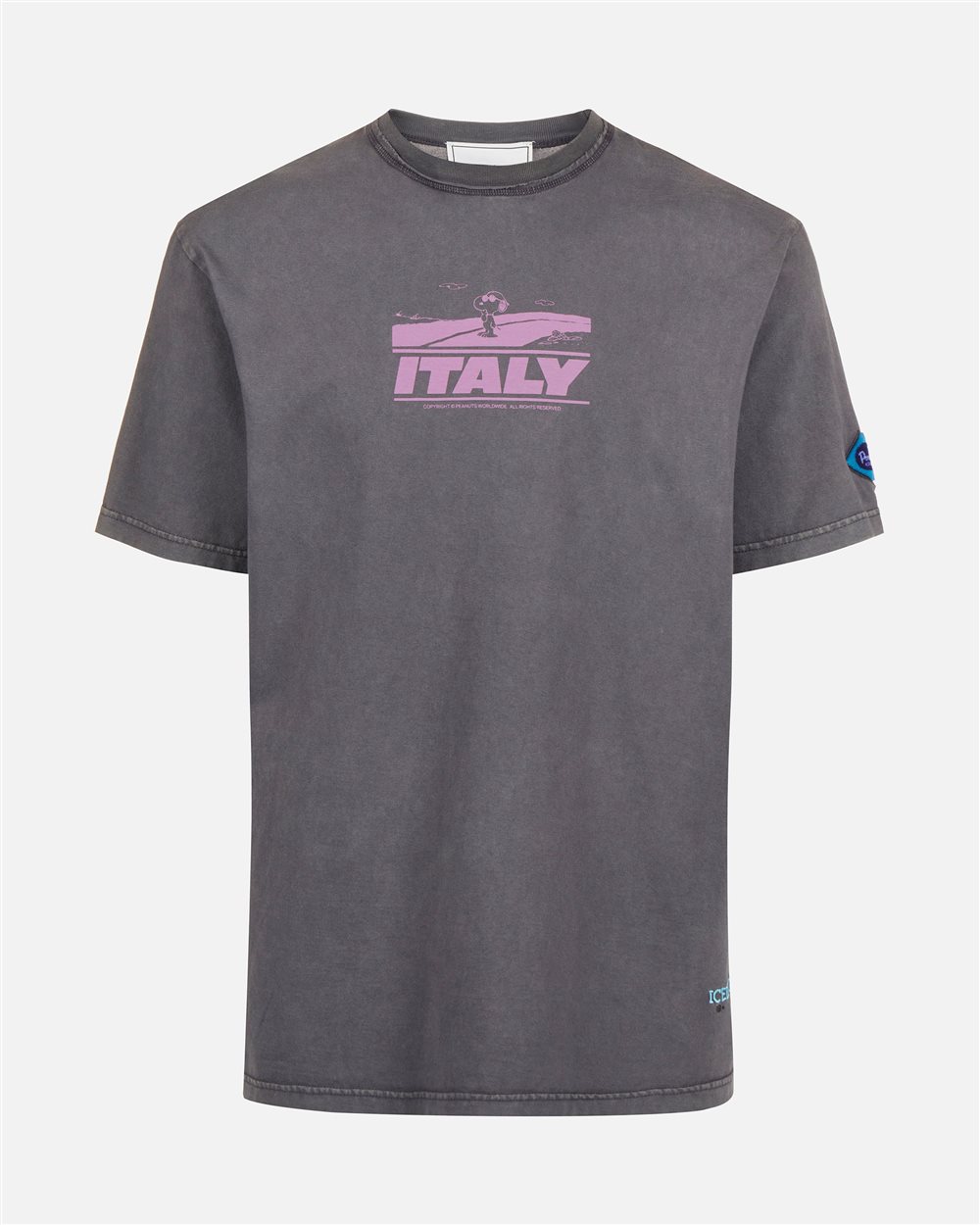 Relaxed style, graphic attitude: the Peanuts T-shirt in dark grey - Iceberg - Official Website
